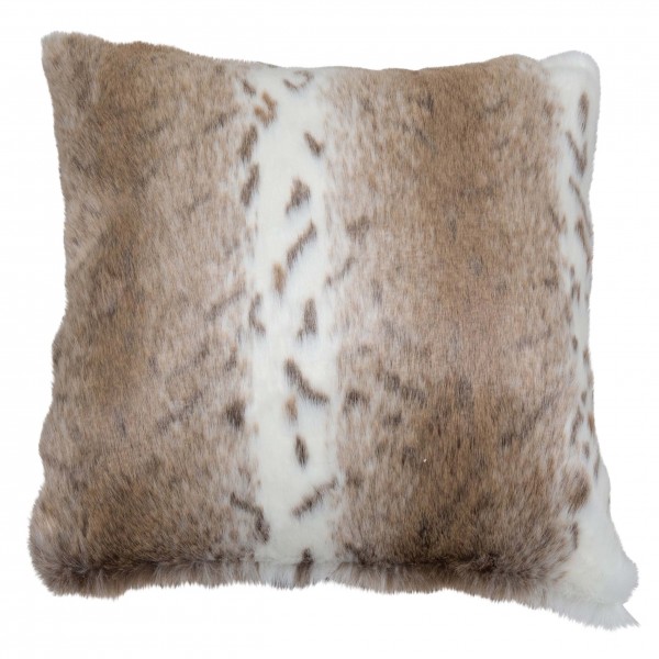 African Leopard 58 x 58 Faux Fur Cushion With Interior