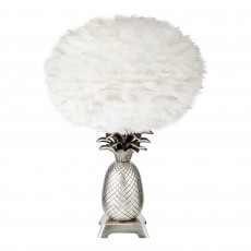 Pineapple Tropicana Lamp Base With Feather Shade