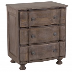 Ash Finish Bow Fronted Vermont Bedside Table