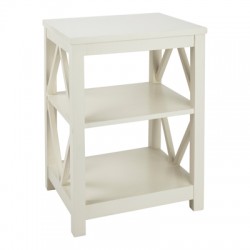 Chelsea Brushed White Bedside Table