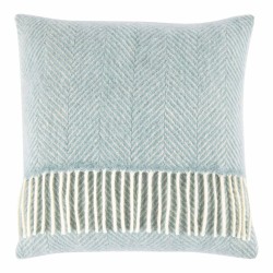 Pure New Wool 40 x 40 Duck Egg Blue Cushion With Interior