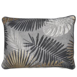 Tropical Palm 35 x 50 Tonal Cushion with Feather Interior